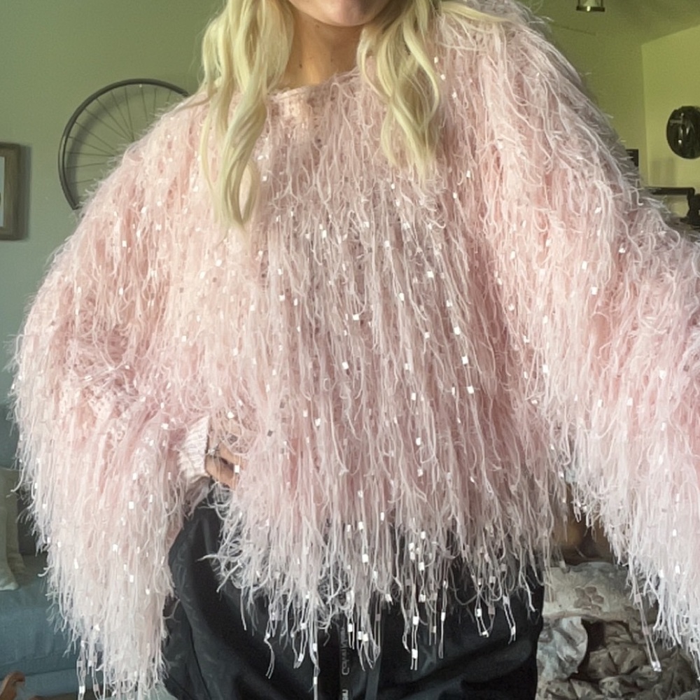 Pink Fluffy Sweater